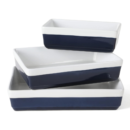 3-Piece Cobalt Blue Oven-to-Table Stoneware Bakeware Set