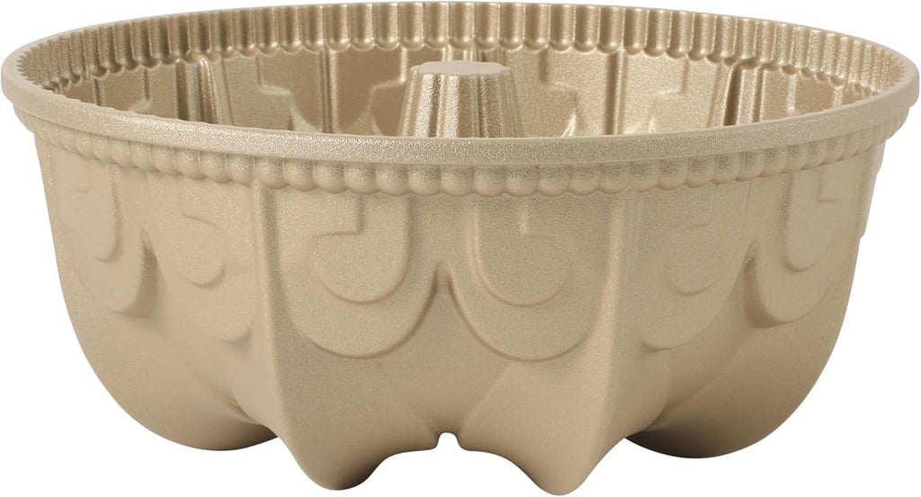 Champagne Gold Flower-Shaped Cast Aluminum Cake Mold