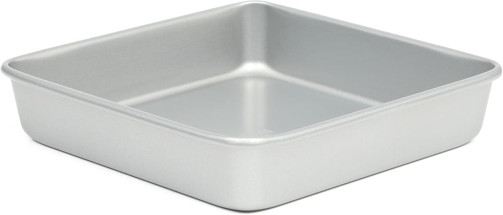 Silver 9-Inch Carbon Steel Square Cake Pan