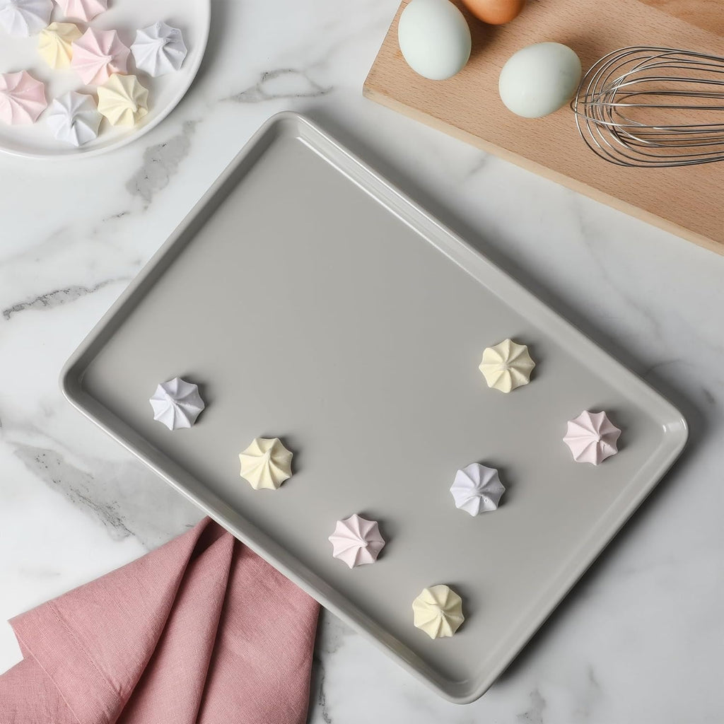 Cool Gray Rectangular Nonstick Carbon Steel Cookie Sheet