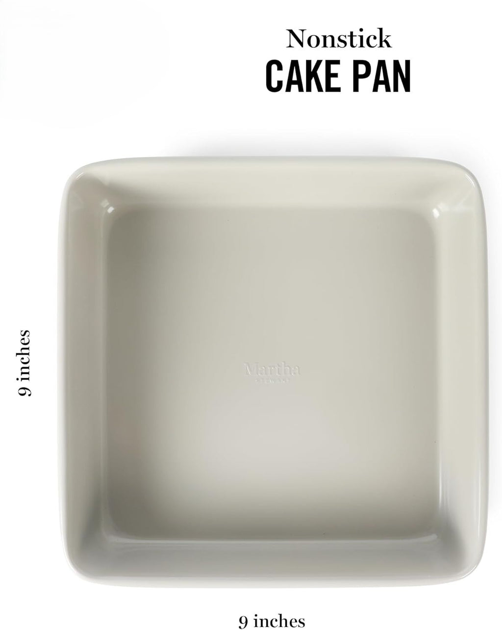 Cool Gray 9-Inch Carbon Steel Square Cake Pan