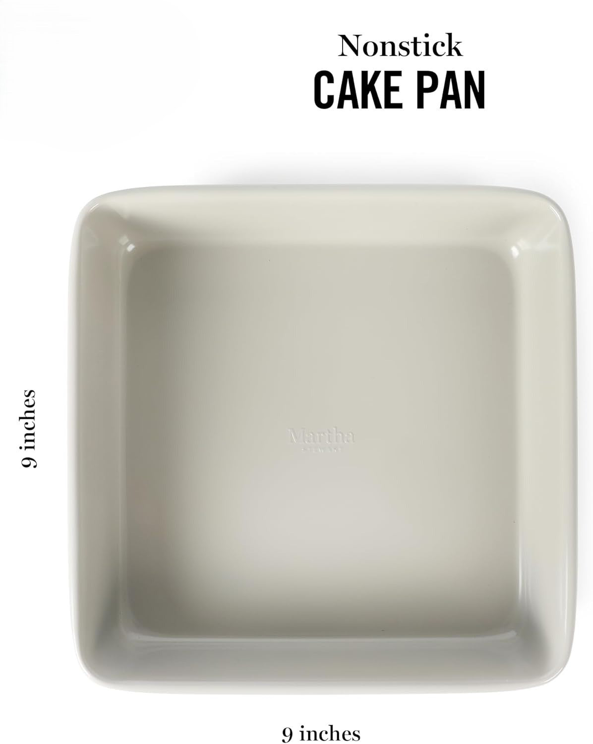 Cool Gray 9-Inch Carbon Steel Square Cake Pan