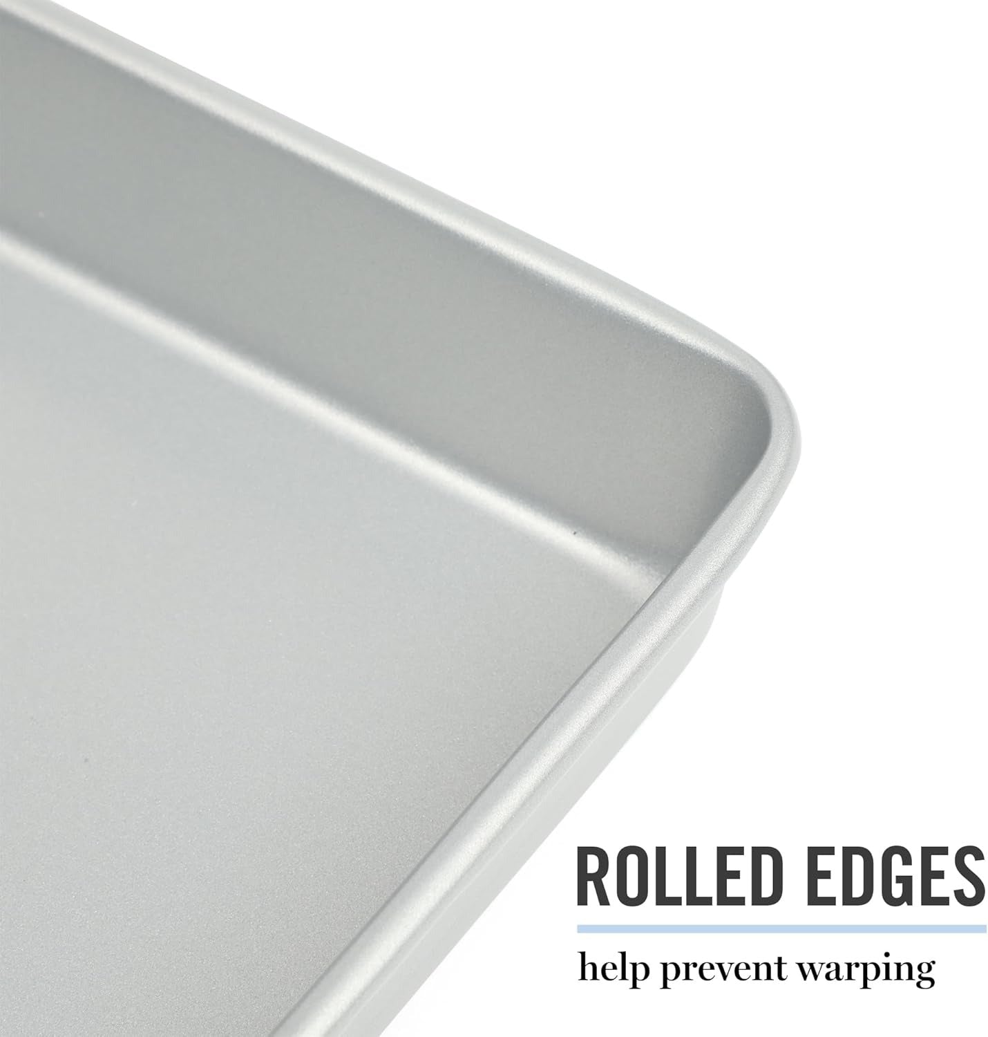 Silver 9-Inch Carbon Steel Square Cake Pan