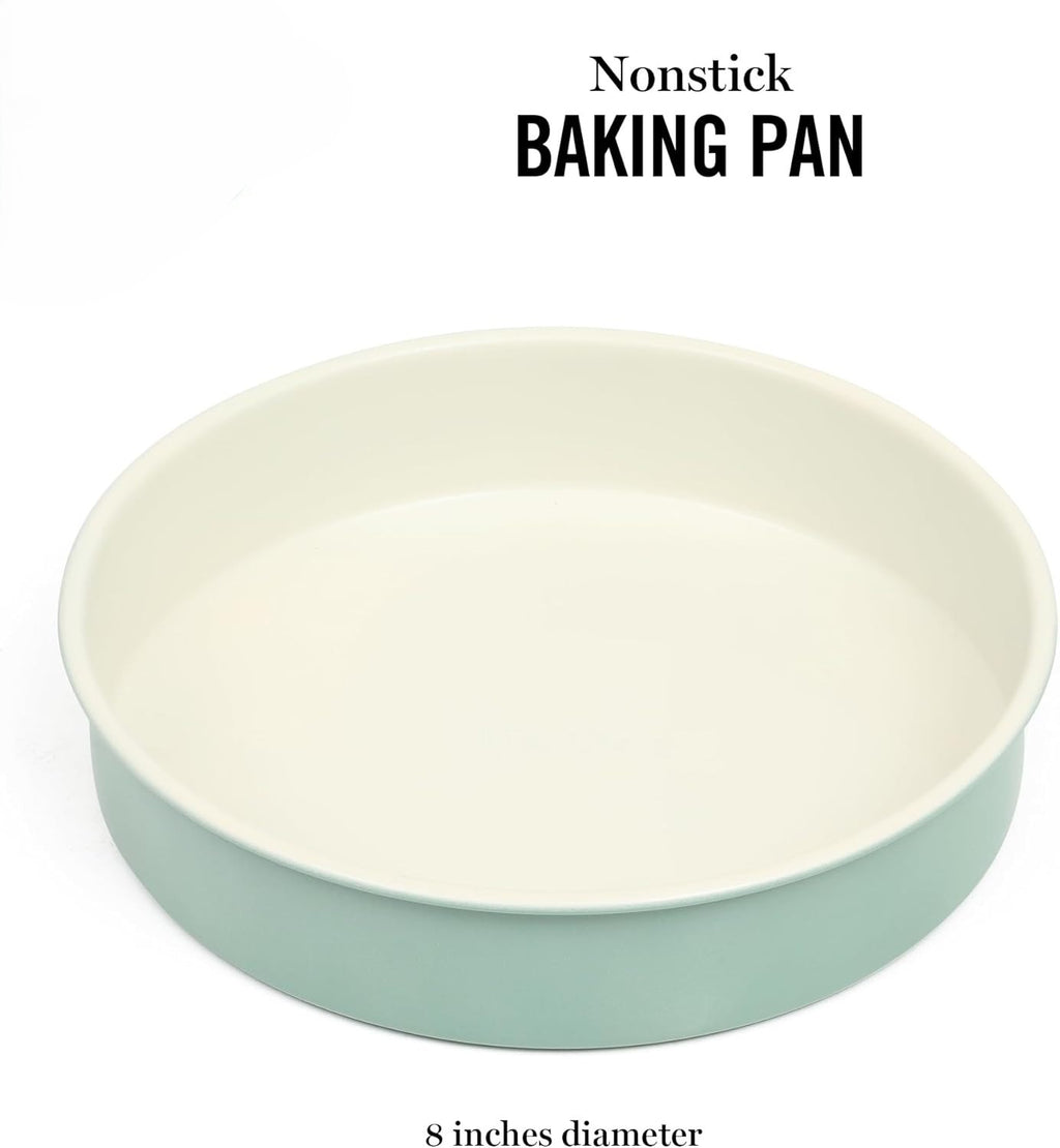 Teal Round Nonstick Carbon Steel Cake and Bake Pan