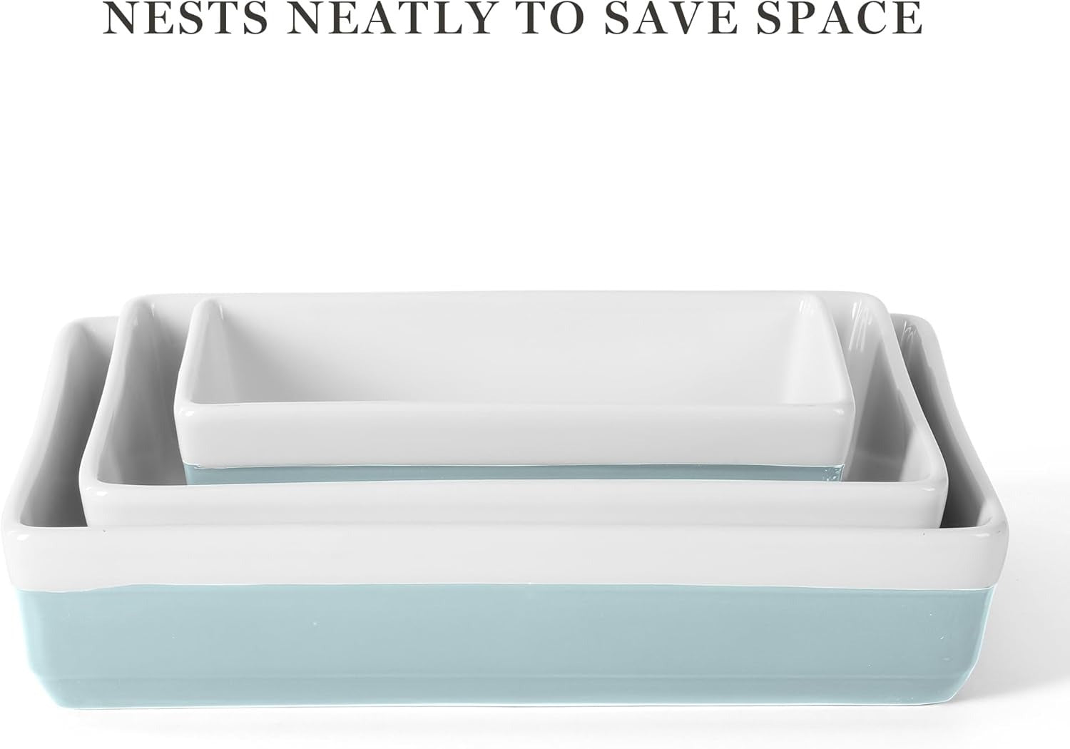 3-Piece Dusty Blue Oven-to-Table Stoneware Bakeware Set