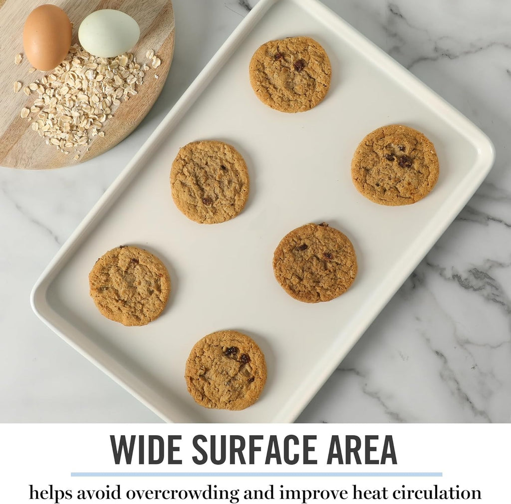 Teal Rectangular Nonstick Carbon Steel Cookie Sheet